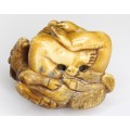 RAR: netsuke de perioada Edo. sculptura in fildes patinat. cca 1850. Japonia